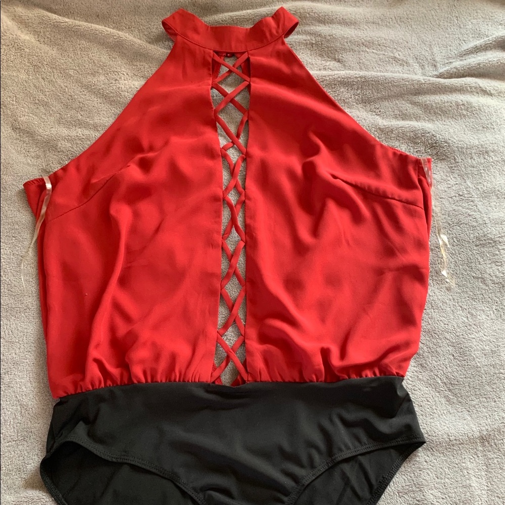 NWT Black and Red Leotard